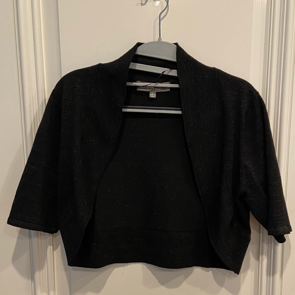 Donna Rico Black Metallic Shrug